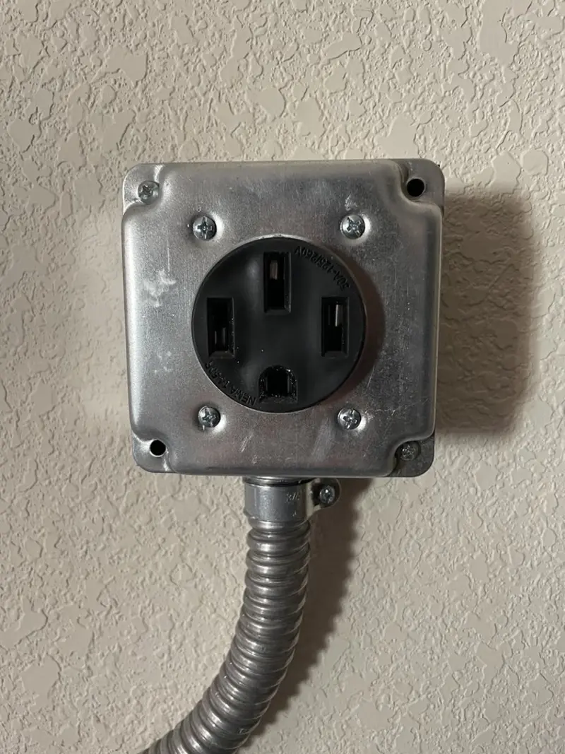 NEMA 14-50 outlet installed for Electrical Panel Upgrade in Spring City
